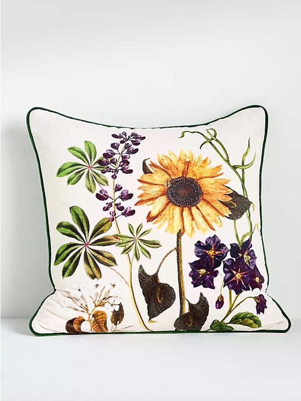 Anthropologie Evie Cotton Printed Floral Pillow 18”x18” NEW IN PACKAGE